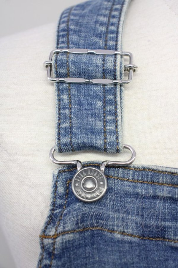 画像4: PINK HOUSE / オーバーオールジャンパースカート  ブラック T-25-08-24-026-LO-OP-SA-ZI (4)