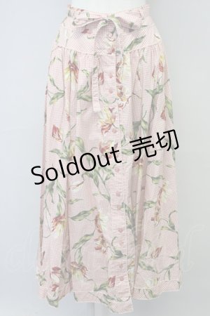 画像: INGEBORG / チューリップギンガムチェックスカート  ピンクチェック T-25-08-24-032-LO-SK-SA-ZI