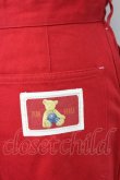画像3: PINIK HOUSE / くまロゴ刺繍スカート L 赤Ｘブラウン T-25-08-24-034-LO-SK-SA-ZT (3)