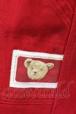画像4: PINIK HOUSE / くまロゴ刺繍スカート L 赤Ｘブラウン T-25-08-24-034-LO-SK-SA-ZT (4)