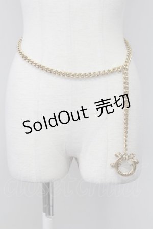 画像: INGEBORG / ラインストーンリボンチェーンベルト  ゴールド T-25-08-24-038-LO-ZA-SA-ZI