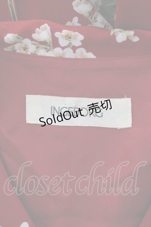 画像5: INGEBORG / 桜プリントワンピース  赤 T-25-08-24-015-LO-OP-SA-ZT003 (5)