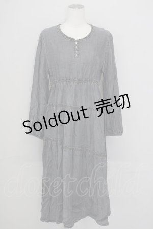 画像: Ph Blue / デニム地ワンピース  グレー T-25-08-24-016-LO-OP-SA-ZI