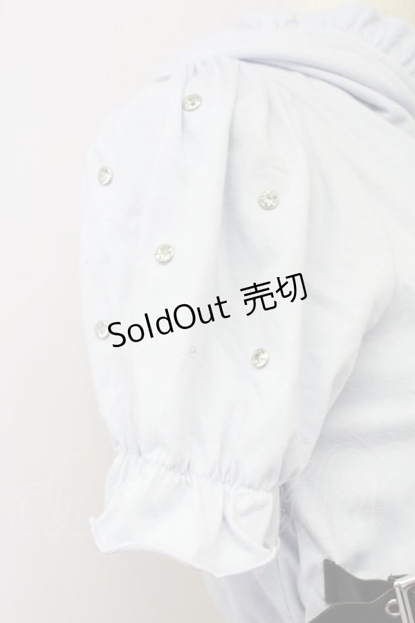 画像3: Ank Rouge / ロゴ刺しゅうキラキラショートパーカー  サックス T-25-08-25-005-CA-TO-SA-ZI (3)