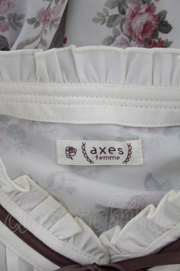 画像4: axes femme / アイビーローズ柄ワンピース  アイボリー T-25-08-25-010-AX-OP-SA-ZT (4)