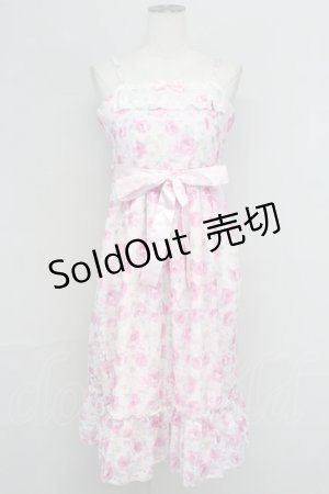 画像: Pina sweetcollection / フラワーガーデンジャンパースカート  ピンク T-25-08-25-012-LO-OP-SA-ZI