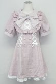 画像1: DearMyLove / ハートドットヨークレースアップワンピース M ピンク T-25-08-25-014-EL-OP-SA-ZT (1)