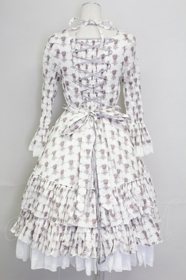 画像2: ATELIER PIERROT / Rosy Bouquet Dress 1 ライトグレー T-25-08-25-016-EL-OP-SA-ZT (2)