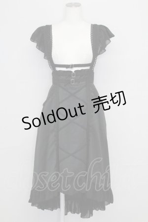 画像: MR corset / THREE BUCKLE SKIRT  黒 T-25-08-25-018-PU-SK-SA-ZI