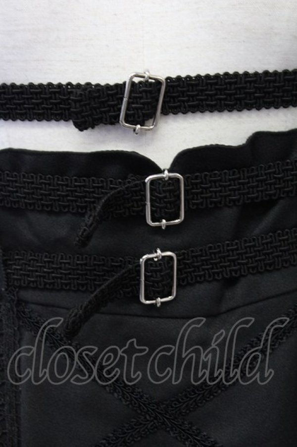 画像4: MR corset / THREE BUCKLE SKIRT  黒 T-25-08-25-018-PU-SK-SA-ZI (4)