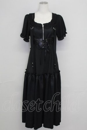 画像: MR corset / コルセットデザインワンピース  黒 T-25-08-25-019-PU-OP-SA-ZT