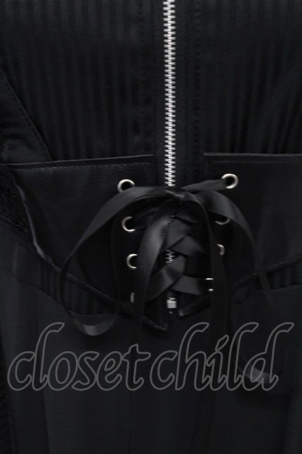 画像4: MR corset / コルセットデザインワンピース  黒 T-25-08-25-019-PU-OP-SA-ZT (4)