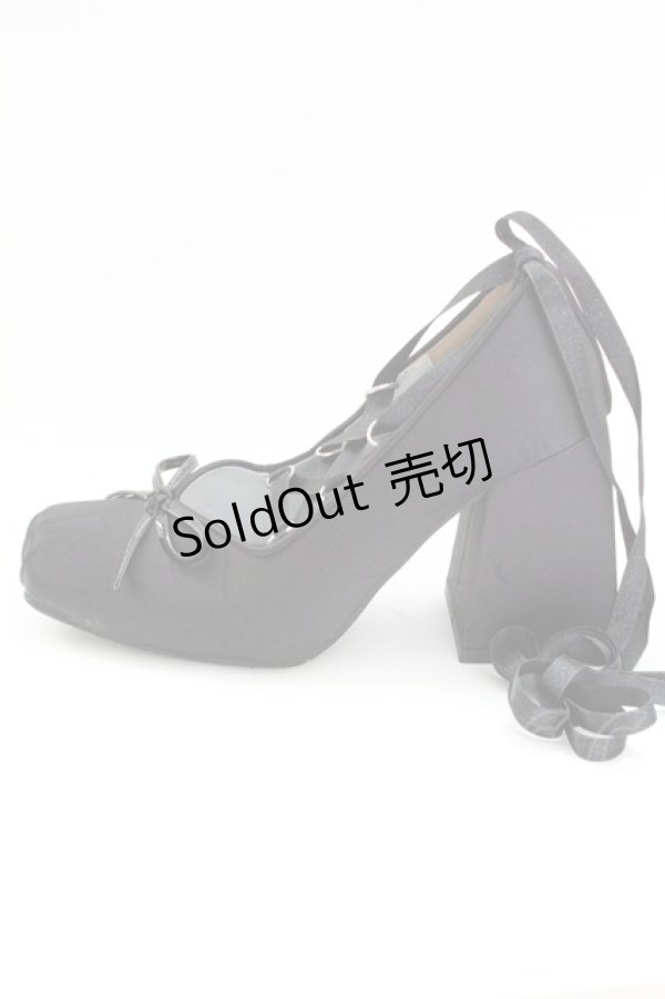 画像4: BerryQ / 乙女のメヌエット サテンヒールパンプス 37 ブラック T-25-08-27-020-LO-SH-SA-ZI (4)