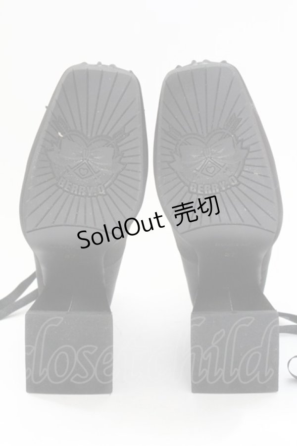 画像5: BerryQ / 乙女のメヌエット サテンヒールパンプス 37 ブラック T-25-08-27-020-LO-SH-SA-ZI (5)