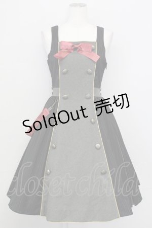 画像: metamorphose / 研究生ジャンパースカート  グレー T-25-08-27-008-ME-OP-SA-ZI