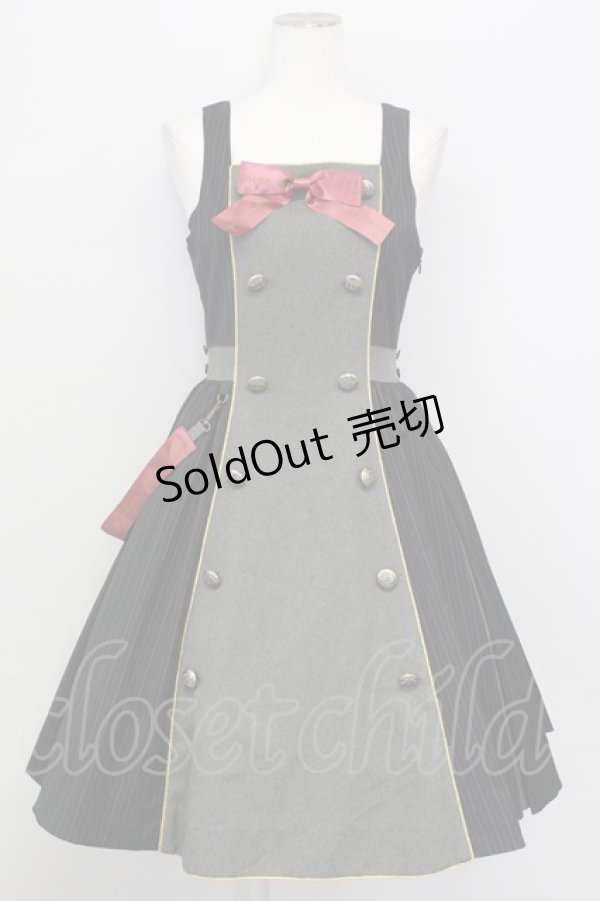 画像1: metamorphose / 研究生ジャンパースカート  グレー T-25-08-27-008-ME-OP-SA-ZI (1)