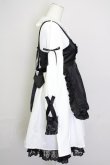 画像3: Luna Planetarium(海外ロリータブランド) / クロスエプロン付きワンピース  白Ｘ黒 T-25-08-30-027-LO-CO-SA-ZI (3)