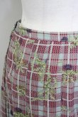 画像3: PINK HOUSE / チェックたんぽぽ風スカート  赤ＸグレーチェックＸ紫 T-25-08-30-036-LO-SK-SA-ZS (3)
