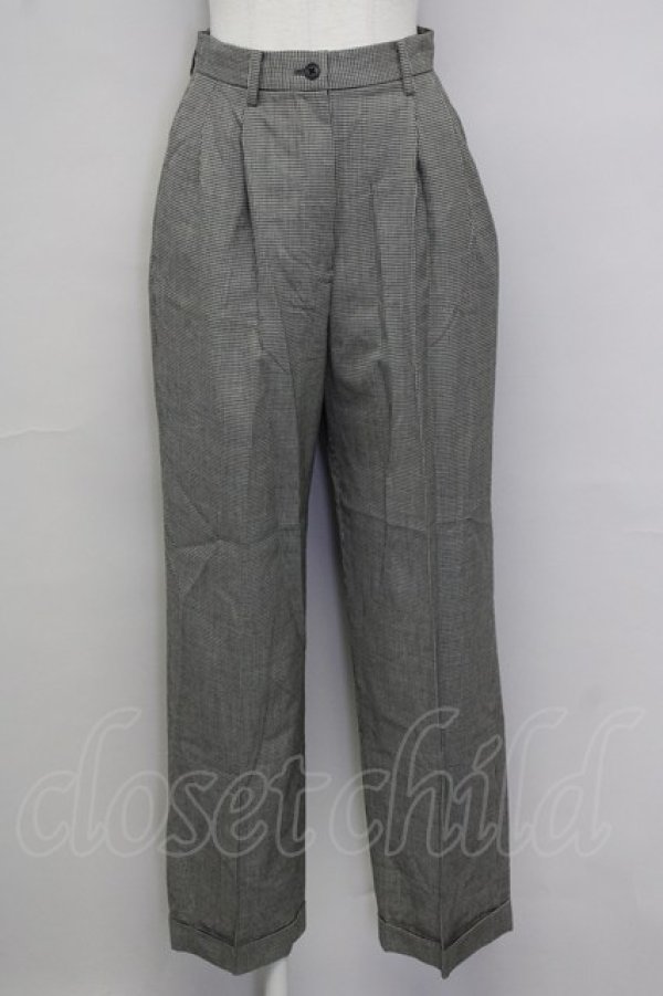 画像1: INGEBORG / 千鳥柄パンツ  黒Ｘアイボリー T-25-08-30-042-LO-PA-SA-ZS (1)