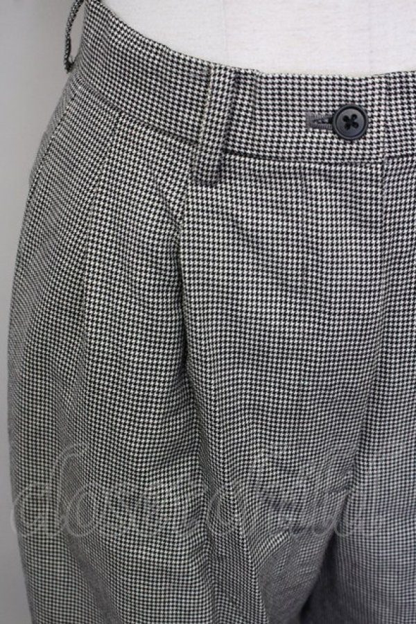 画像3: INGEBORG / 千鳥柄パンツ  黒Ｘアイボリー T-25-08-30-042-LO-PA-SA-ZS (3)