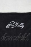 画像4: lilLilly / 3段フリルニットショートトップス  黒 T-25-08-30-005-LO-TO-SA-ZI (4)