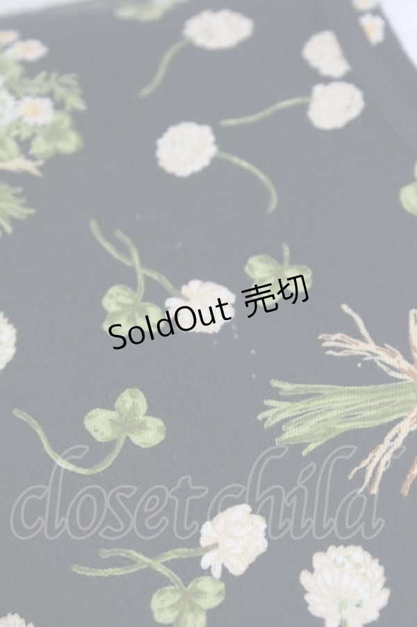 画像4: PINK HOUSE / シロツメクサ&クローバー半袖カットソー  黒 T-25-08-30-008-LO-TO-SA-ZT221 (4)