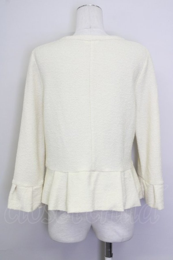 画像2: INGEBORG / ラメフリルジャケット  アイボリー T-25-08-30-019-LO-JA-SA-ZI (2)