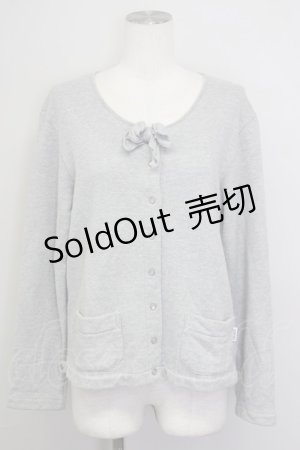 画像: INGEBORG / スウェットカーディガン  グレー T-25-08-30-020-LO-TO-SA-ZI