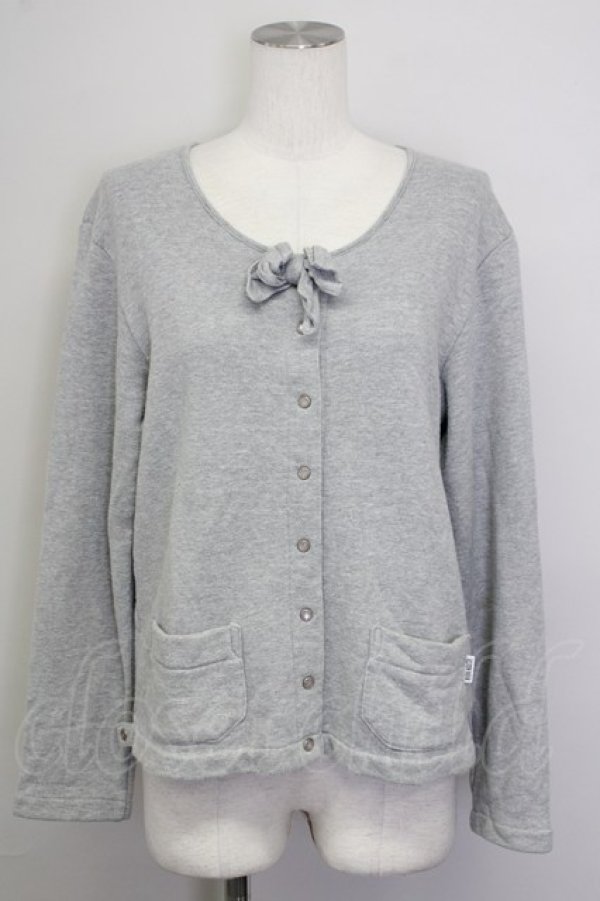 画像1: INGEBORG / スウェットカーディガン  グレー T-25-08-30-020-LO-TO-SA-ZI (1)