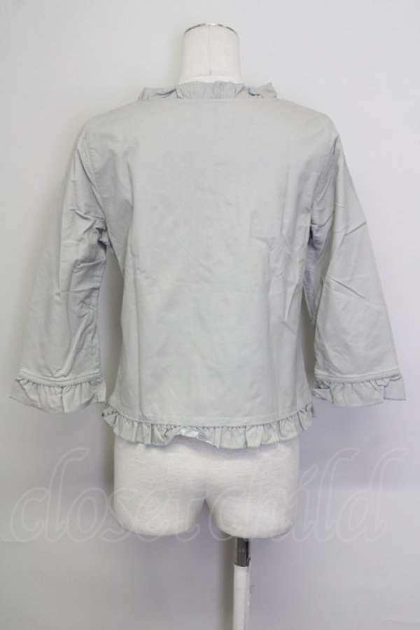 画像2: PINK HOUSE / フリル重ねトップス  グレー T-25-08-30-021-LO-TO-SA-ZI (2)