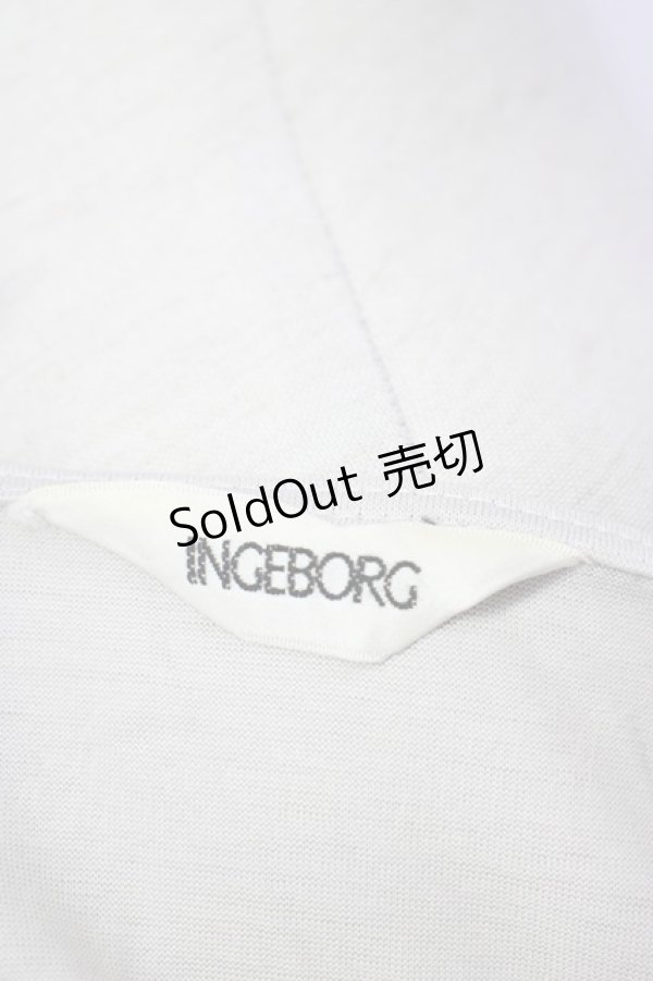 画像3: INGEBORG / カメリアワッペン刺繍デザインカットソー  グレー T-25-08-30-022-LO-TO-SA-ZI (3)