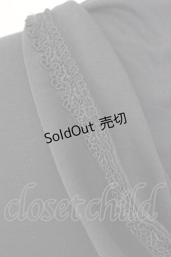 画像3: axes femme / フード付チュニックワンピース M ブラック×ネイビー T-25-09-05-018-AX-OP-SA-ZI (3)