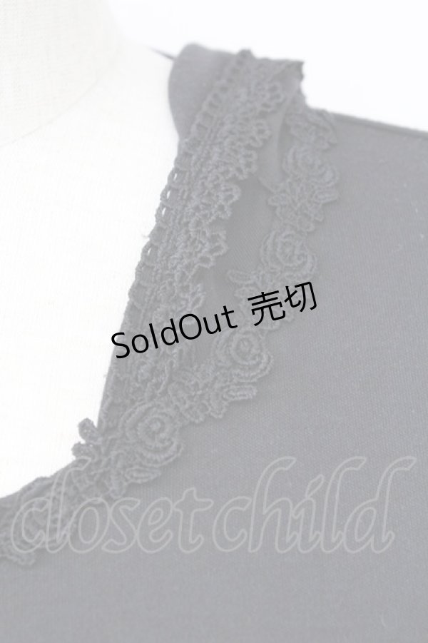 画像6: axes femme / フード付チュニックワンピース M ブラック×ネイビー T-25-09-05-018-AX-OP-SA-ZI (6)