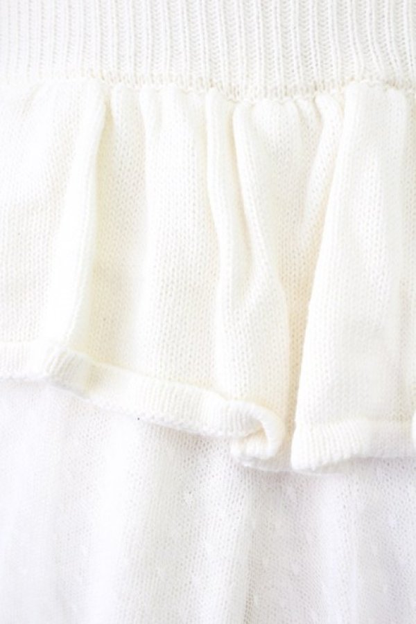 画像3: LIZ LISA / チュール重ねニットスカート  白 T-25-09-05-019-LO-SK-SA-ZI (3)