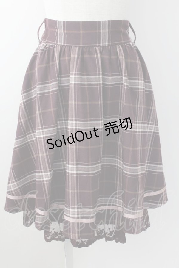 画像1: axes femme / ベルト付クラシカルスカート  ブラウン T-25-09-05-022-AX-SK-SA-ZI (1)