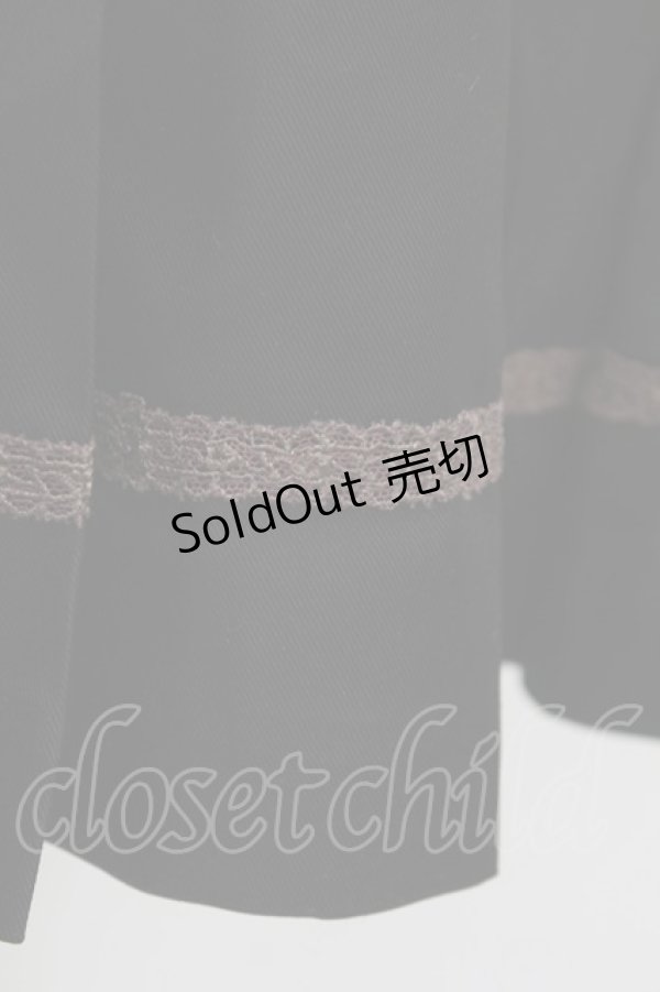 画像3: axes femme POETIQUE / ロゴ刺繍プリーツスカート M ブラック T-25-09-05-025-AX-SK-SA-ZI (3)