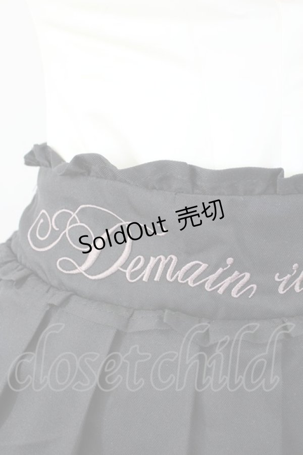 画像4: axes femme POETIQUE / ロゴ刺繍プリーツスカート M ブラック T-25-09-05-025-AX-SK-SA-ZI (4)