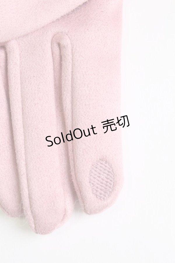 画像3: m petit by misako / AMリボンパールツキグローブ  中桃 T-25-09-05-027-LO-ZA-SA-ZI (3)