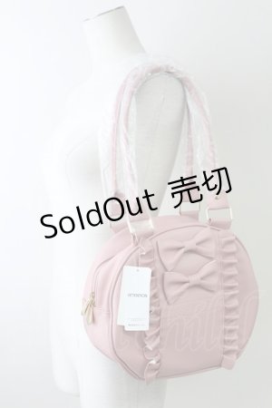 画像: axes femme kawaii / ツインリボンラウンドバッグ  ピンク T-25-09-05-028-AX-BG-SA-ZT