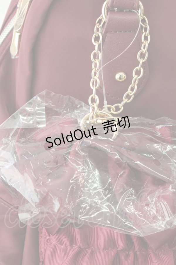 画像4: m petit by misako / AMリボンチャームツキリュックサック  濃赤 T-25-09-05-030-LO-BG-SA-ZI (4)