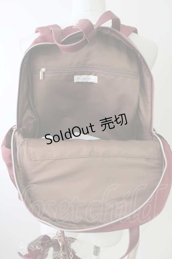 画像9: m petit by misako / AMリボンチャームツキリュックサック  濃赤 T-25-09-05-030-LO-BG-SA-ZI (9)