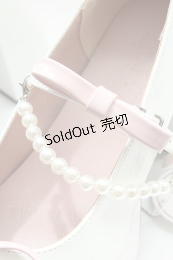 画像5: Me roir / エナメルパールリボンシューズ L 白 T-25-09-05-031-LO-SH-SA-ZI (5)