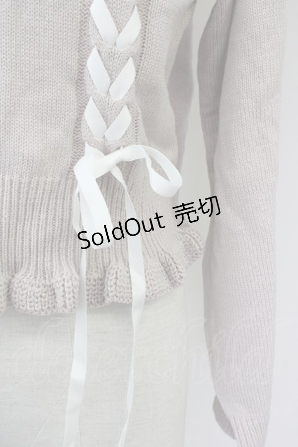 画像5: axes femme / レースアップニットプルオーバー  ピンク T-25-09-05-004-AX-TO-SA-ZI (5)