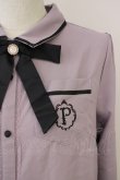 画像4: axes femme POETIQUE / リボン付エンブレム刺繍BL M ラベンダー T-25-09-05-005-AX-BL-SA-ZI (4)