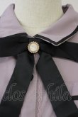 画像5: axes femme POETIQUE / リボン付エンブレム刺繍BL M ラベンダー T-25-09-05-005-AX-BL-SA-ZI (5)