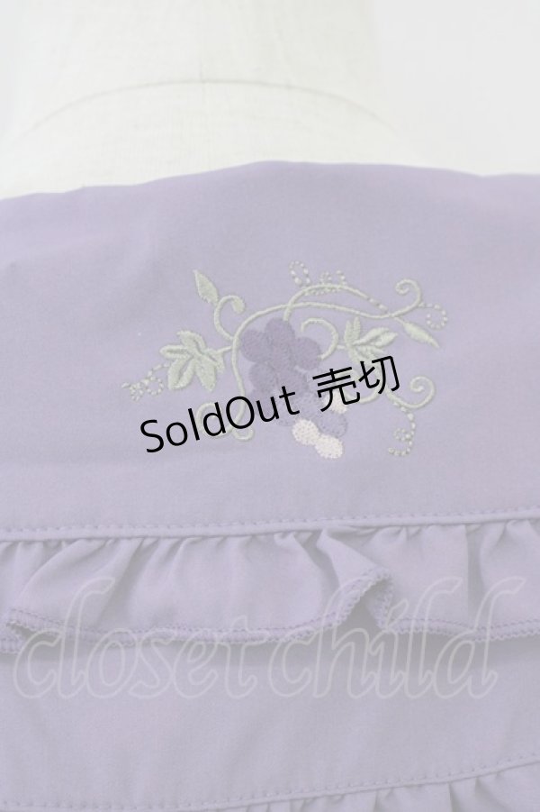 画像3: axes femme POETIQUE / ヴァンダンジュ刺繍ブラウス M パープル T-25-09-05-006-AX-BL-SA-ZI (3)