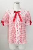 画像1: Angelic Pretty / ギンガムはしごレースブラウス  赤ｘ白チェック T-25-09-05-013-AP-BL-SA-ZI (1)