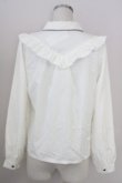 画像2: axes femme POETIQUE / カラーリボン刺繍ブラウス M キナリ T-25-09-05-002-AX-BL-SA-ZI (2)