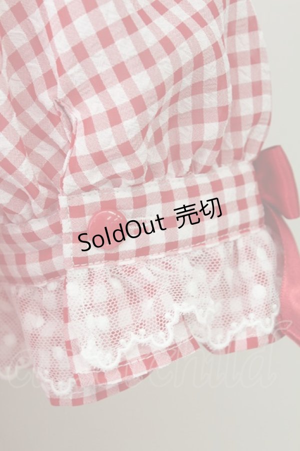 画像3: Angelic Pretty / ギンガムはしごレースブラウス  赤ｘ白チェック T-25-09-05-013-AP-BL-SA-ZI (3)