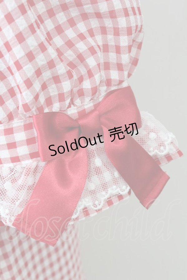 画像4: Angelic Pretty / ギンガムはしごレースブラウス  赤ｘ白チェック T-25-09-05-013-AP-BL-SA-ZI (4)